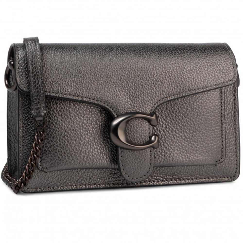 Metallic Tabby Chain Graphite Pebbled Glovetan
Leather Cross Body Bag